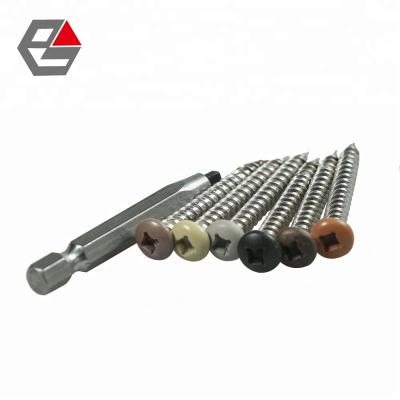 China Stainless Steel Flat Square Round Balance Head Deck Screw With Painted for sale