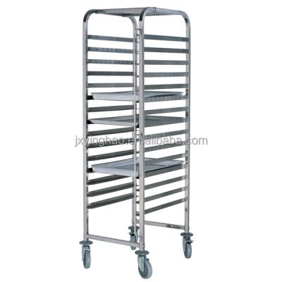 China GN Stainless Steel Bakery Cooling Racks Disassemebly Bakery Rack Trolley Double Food Service, Flat Rack for sale