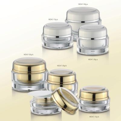 China Plastic Acrylic Bottle Seriess Acrylic Cosmetic Jar For Crystal Beauty Products for sale