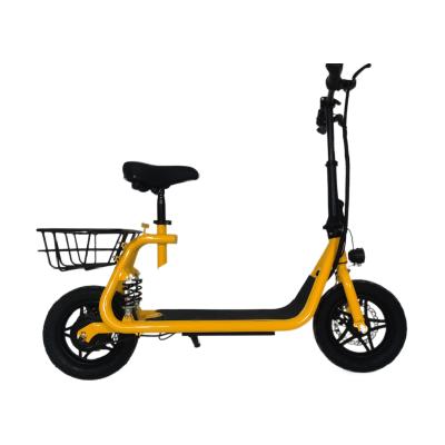 China 2021 New 12 Inch Lithium Battery Foldable Electric Bike Ebike 350W High Carbon Steel Mini Electric Bicycle for sale