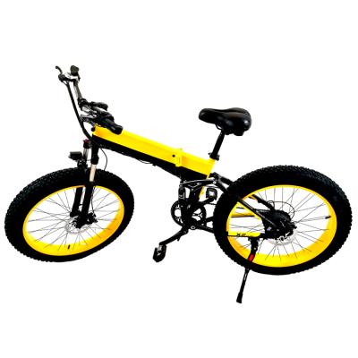 China Aluminum Alloy 26 Inch Fat Tire Electric Bicycle 48V Mountain Bike Electric Foldable Snow Bike eBike for sale