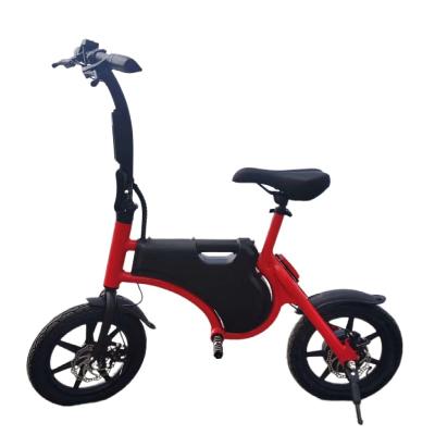 China 14 Inch 36V 350W High Carbon Steel Material Folding Mini Electric Bicycle City Bike Lithium Battery Electric Bicycle for sale