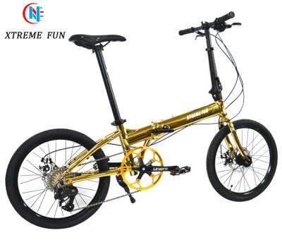 China 20 Inch Aluminum Alloy Folding Bicycle Male And Female BMX 7 Speed ​​Disc Brake Folding Bicycle for sale