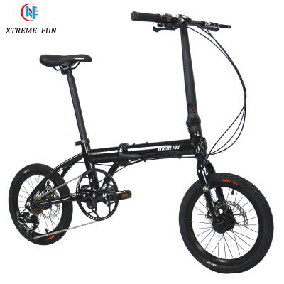 China Aluminum Alloy Folding Bicycle 16 Inch 8 Speed ​​Disc Brake Variable Bicycle Male And Female Folding Bicycle for sale