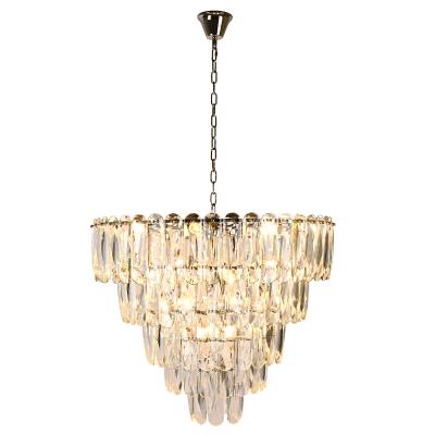 China Modern Round Light Modern Living Room Chandelier Luxury Clear Crystal Lamps for sale