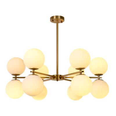 China Modern Bedside Modern Lamp Accessories Industrial Moonshadow Glass Ball Chandelier for sale