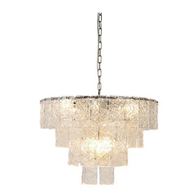 China Modern Pendant Art Crystal Chandelier Pattern Water Glass Chandelier Reproduction for sale