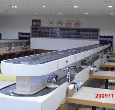 China Heat Resistant Sushi Conveyor With Order System for sale