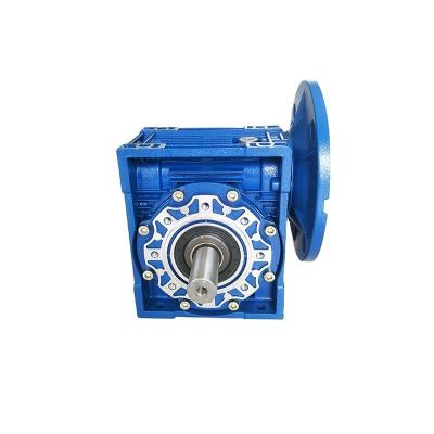 China Aluminum Worm NMRV063 gearbox nmrv 130 ratio 50 worm gear box of packing speed reducer / textile machinery FECO for sale