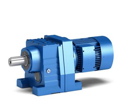 China Factory 4kw 22rpm Ratio 63.68 380V 50HZ Manufacturer R Series Helical Gear Reducer With Electric Motor for sale