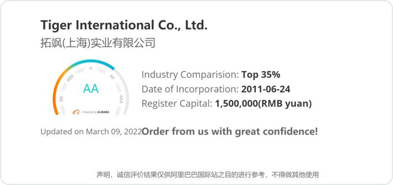 Verified China supplier - Tiger International Co., Ltd.