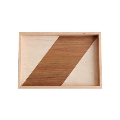 China Wholesale Modern Acacia Beech Food Serving Tray Restaurant Cafe Home Decorative Food Nordic Serving Tray for sale