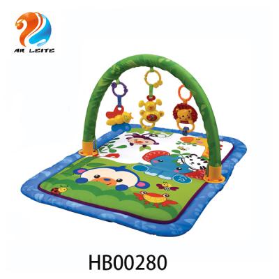 China Soft Eco-friendly Material Fitness Play Mat Babies Gym Rack Play Mat Baby Gym Pedal Baby Play Mats with Rattle, Pillow and Tent for sale