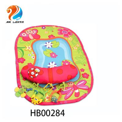 China Bady Toy Cheap Baby Gym Game Blanket Cartoon Animal Baby Play Mats Soft Cotton Kids Crawling Mats With Pillow for sale