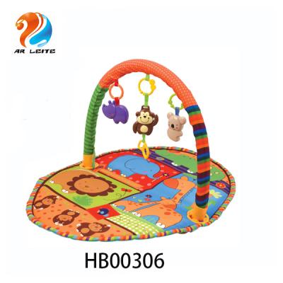 China Hot Eco-friendly Material Kick and Sale Baby Gym Play Mat Lay Play Fitness Baby Activity Gym with Rattle Toys for sale