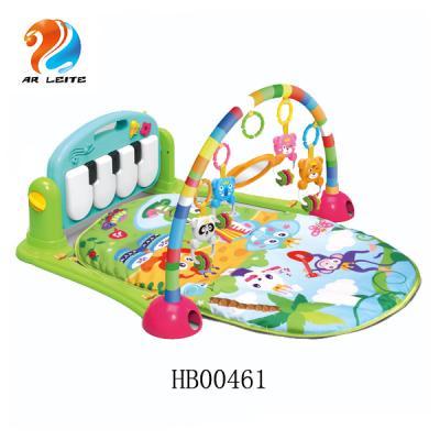 China Toy Wholesale Electronic 3 in 1 Play Mat Baby Gym Toys Pedal Piano Mat Soft Lighting Rattles Musical Music for sale