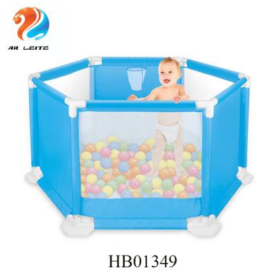 China Hot Selling Children's Model Toy Safety Indoor Folding Playpens For Baby Circle 110CM Kids Pulling Safety Slide With 50 Sea Balls for sale