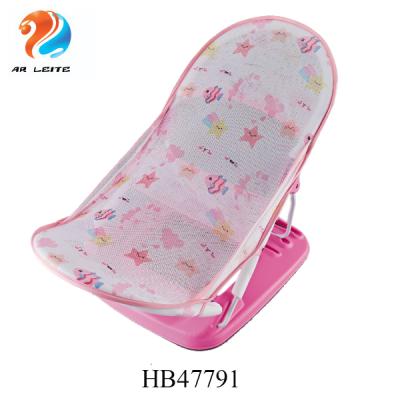 China Bath Playing Safety OEM Wholesale Infant Baby Bathing Support Seat Foldable Luxury Portable Newborn Chair Infant Bather With Pillow for sale