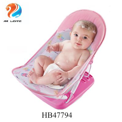 China Wholesale Non-Toxic Folding Bath Chairbaby Shower Chair Support Baby Bath Chair Kids Bathing Supplies Baby Bather With Pillow for sale