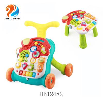 China Safety Funny Multi Functional Two-in-one Baby Walker Funny Music Walker For Educational Baby With Music Baby Toys for sale