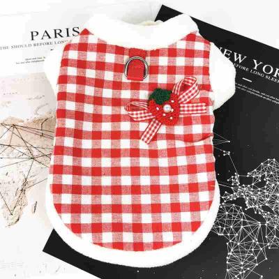 China JXANRY Viable Autumn Winter Dog Clothes Pet Clothes Strawberry Stereo Pets Cotton Clothes China Pet Supplier for sale