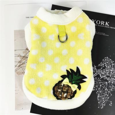 China JXANRY Viable Autumn Winter Dog Clothes Pet Clothes Pineapple Stereo Pets Cotton Clothes China Pet Supplier for sale