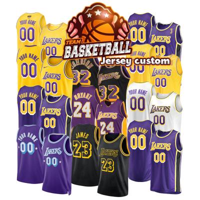 China 2022 New Antibacterial Men's Custom 8 Los Angeles 00 Bryant 23 James 24 Bryant Stitched S-5xl Basketball Jersey for sale