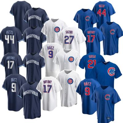 China Antibacterial 2021 Chicago City Connect Jersey 9 Baez 17 Bryant 27 Suzuki 44 Rizzo Sosa Stitched Baseball Tank Tops Fashion Shirt CoolBase- Navy for sale