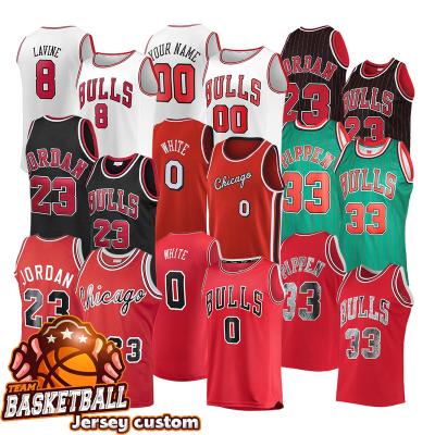 China Michael Jor 33 Scottie Pippen 8 Zach LaVine Stitched Custom 23 Chicago 00 2022 Men's Basketball Tank Top S-5xl Antibacterial for sale