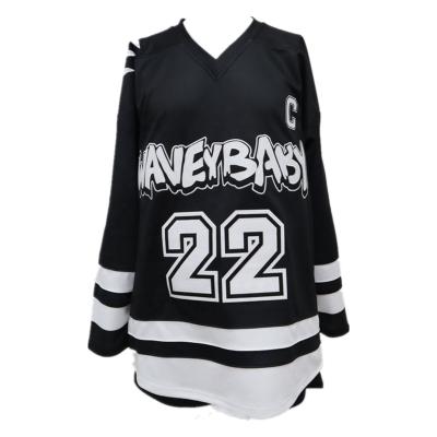 China breathable & durable customize vintage sublimation tackle twill embroidered hockey jerseys wear made in china for sale