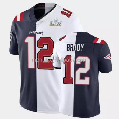 China Wholesale Antibacterial Stitched Tank Tops Tampa Bay 12 Tom Brady Special Split American Football Jersey for sale