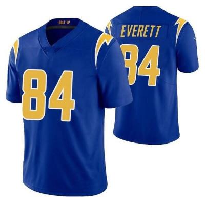 China 2022 Antibacterial New Stitched Jersey Los Angeles #84 Gerald Everett Top Embroidery Limited American Football Jersey for sale