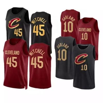 China 2022 23 Cleveland New Season Antibacterial Tank Top Cavalier 45 Mitchell 10 Garland Top Quality Embroidery Basketball for sale