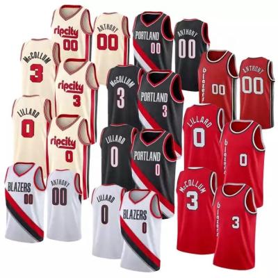 China 2022 23 Portland New Season Blazers O Damian Lillard Top Quality Original 1:1 Stitched Basketball Tank Top Antibacterial for sale