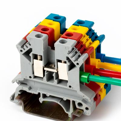 China Wire Connecting JUK5N O.2-4mm2 DIN Rail Screw Terminal Blocks For Electrical Distribution Cabinet for sale