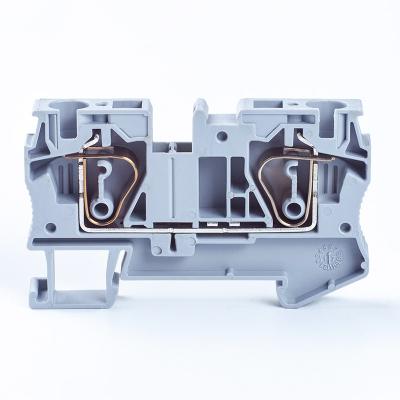 China Wire Connecting JST 6 Power Through Spring Terminal Block Spring Connection Din Rail Terminal Block for sale