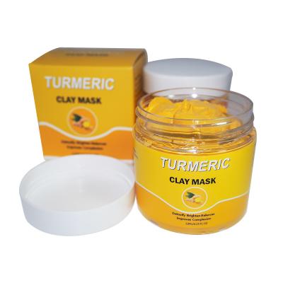 China Custom Private Label Moisturizer Whitening Moisturizing Turmeric Clay Mask for sale