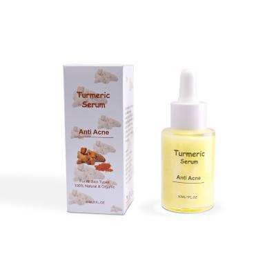 China Skin Revitalizer OEM Organic Natural Turmeric Whitening Anti Acne Serum for sale