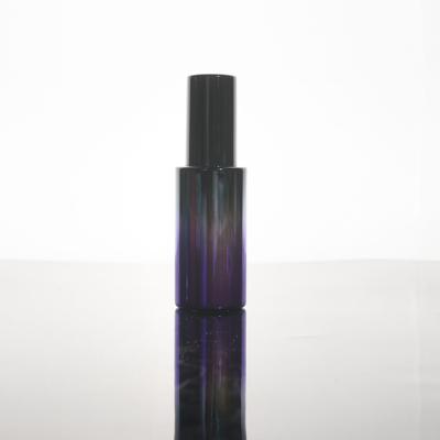 China Cosmetic Good Quality Black Unique Cosmetic Bottles Glass Lotion Pump Bottle for sale