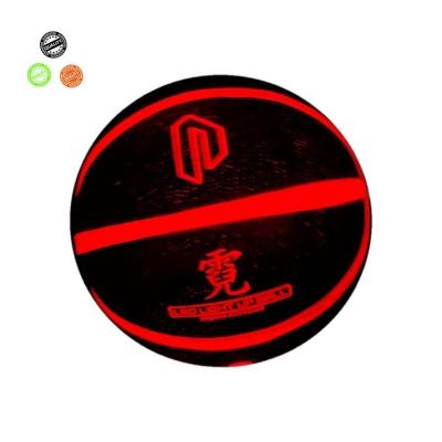 China Basketball Playing Wear-Resistance PU Leather Dark Night Basketball for sale