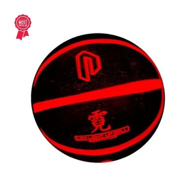 China Basketball Playing Noctilucent Glitter LED Light Up Basketball for sale