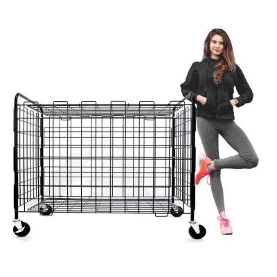 China Durable Taiwan Plated Wire Mesh Container Easy Storage And Transport Ball Cart Divided For Transport for sale