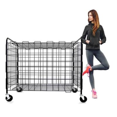 China Durable factory OEM service basketball soccer ball storage cage cart for transportion training for sale