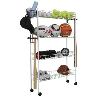 China Sustainable OEM ODM Metal Sports Mobile Shelving Push Cart for sale