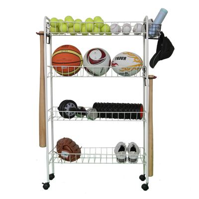 China OEM ODM Sustainable Sporting Goods Storage Rack With Caster for sale