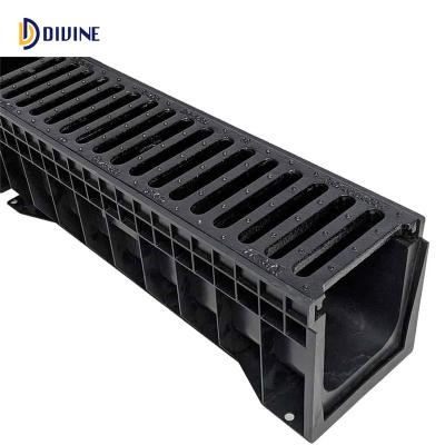 China Manufacturer Municipal DIVINE Cast Iron Channel Drainage Grating Large Grill Grates Metal Grates For Floor for sale