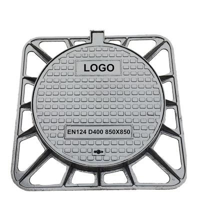 China Carports GUESS To Custom Design Waterproof Double Square Sealed Gray Cast Iron Manhole Covers For Sale for sale