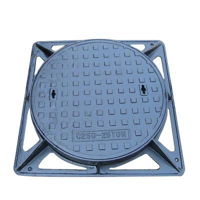 China Carports GUESS Square Heavy Duty Cast Iron Cover Rectangle En124 D400 Manhole for sale