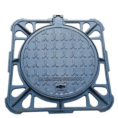 China Car parks GUESS specializing in the production of EN124 malleable round square iron manhole cover water manhole cover for sale