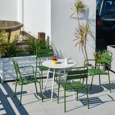 China Green Table Modern White Metal Table Foshan Outdoor Furniture for sale